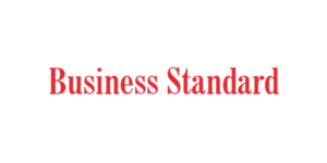 Business Standard newspaper logo in red text