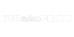 The Hindu newspaper logo in white with emblem