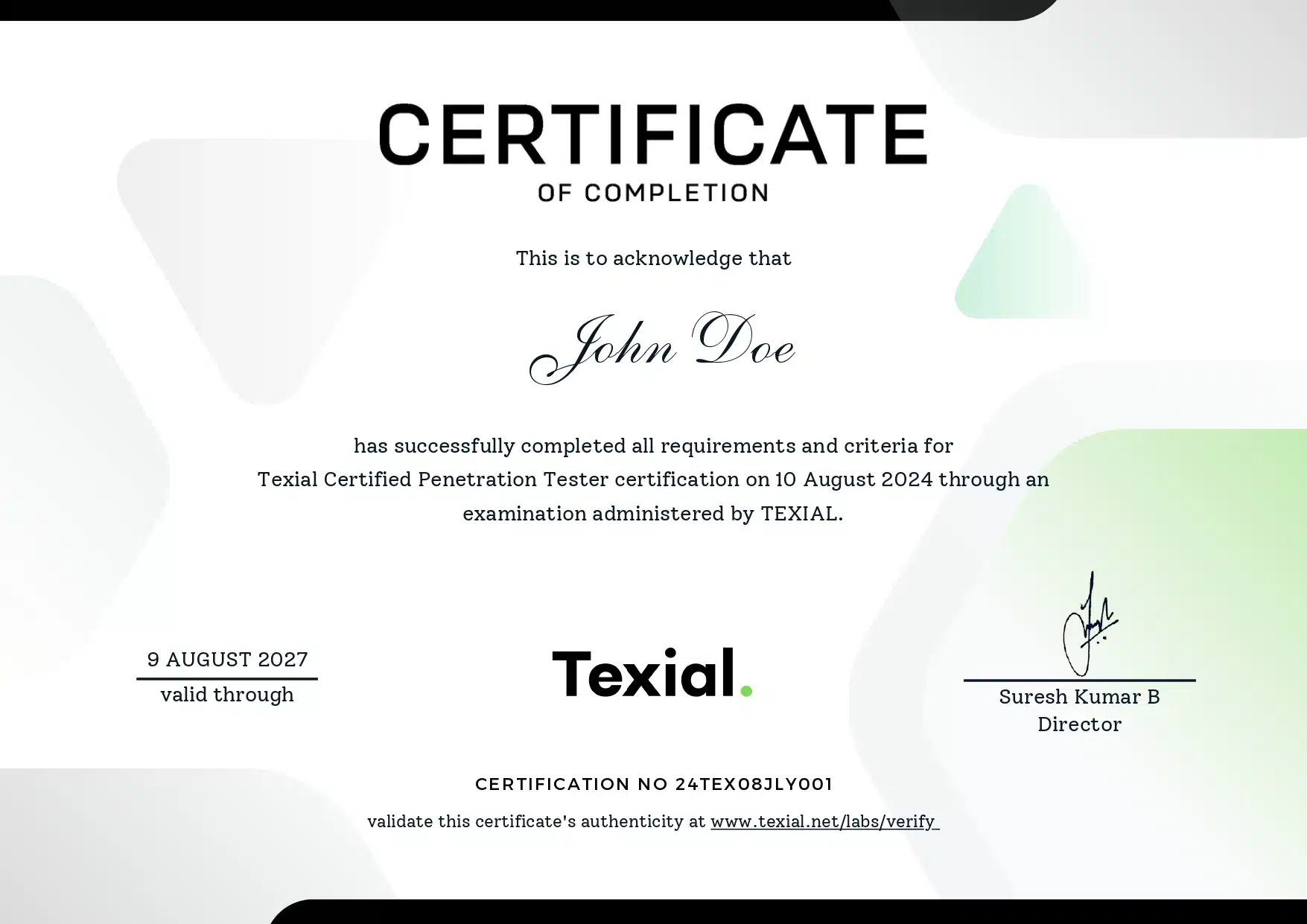 Texial Certified Penetration Tester Certification