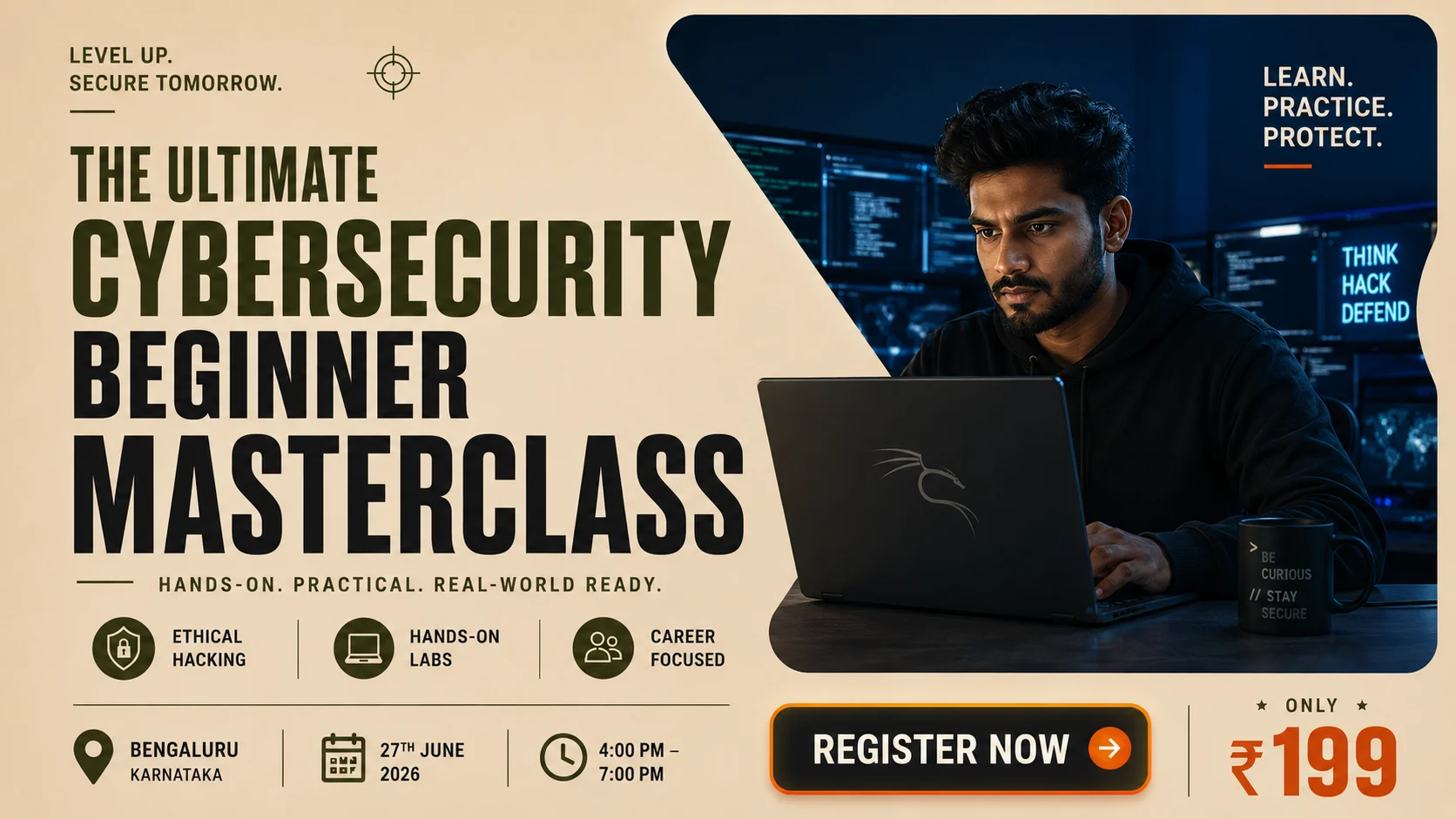 Cybersecurity Beginner Masterclass in Bengaluru: Learn Ethical Hacking for Just ₹199